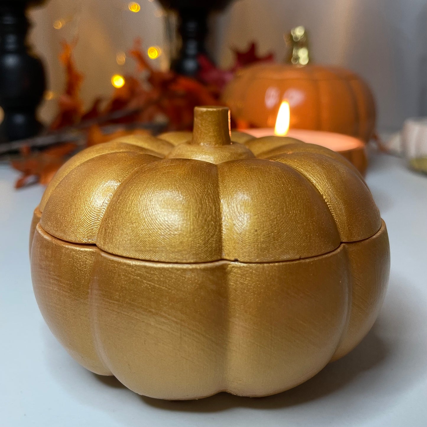 Goldener Kürbis Duftkerze