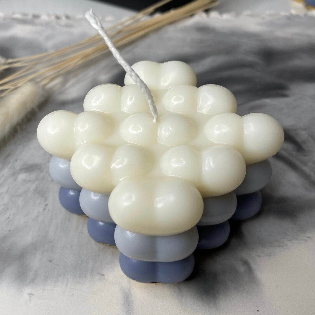 Herzbubble Kerze Ombre