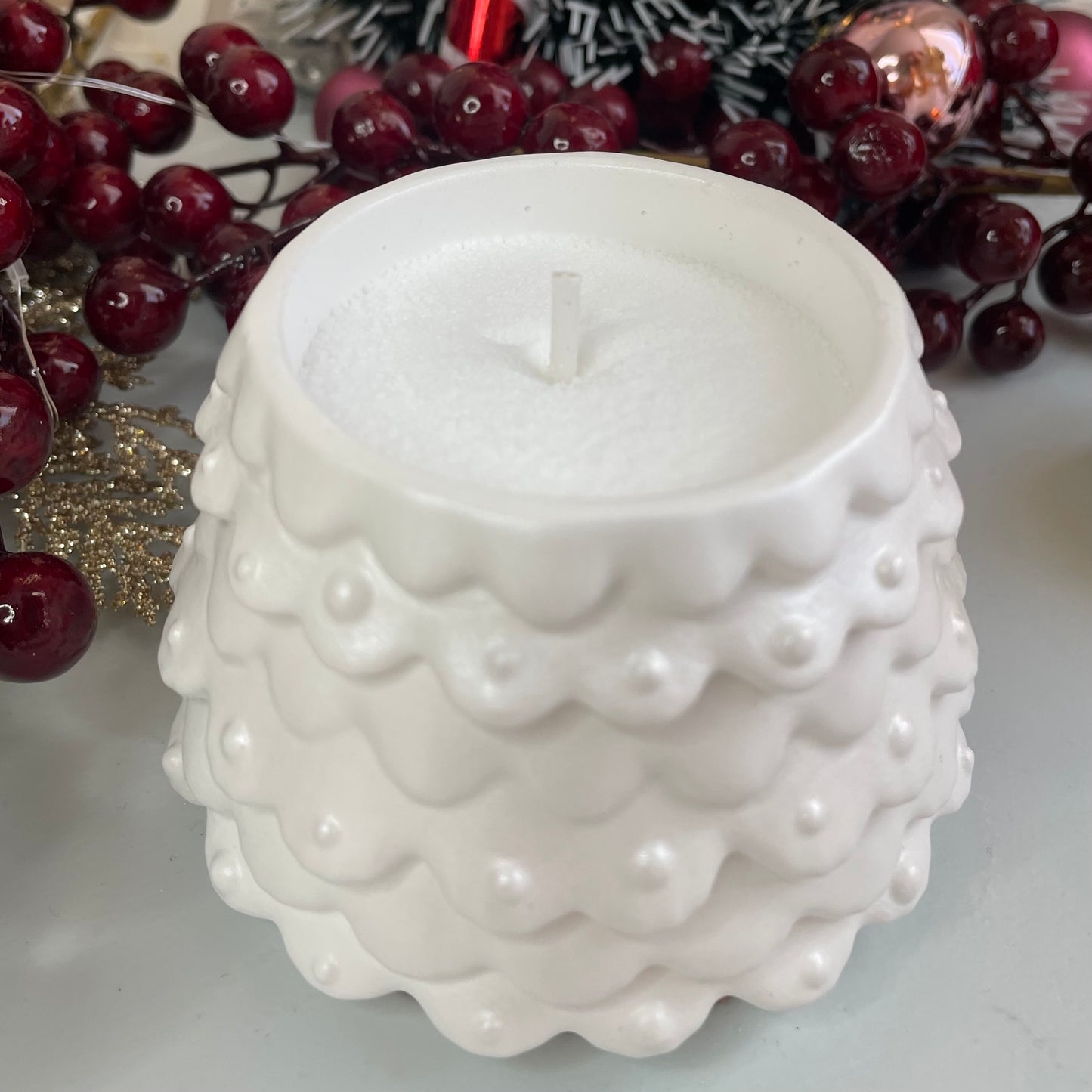 Tannenbaum Perlmutt mit Kerzensand
