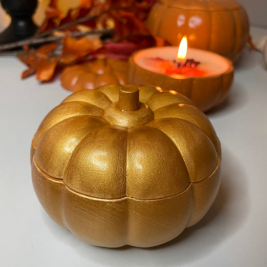 Goldener Kürbis Duftkerze