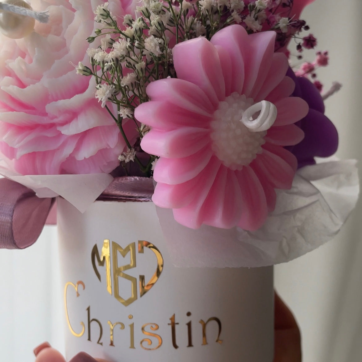 Kerzen Blumenstrauß
