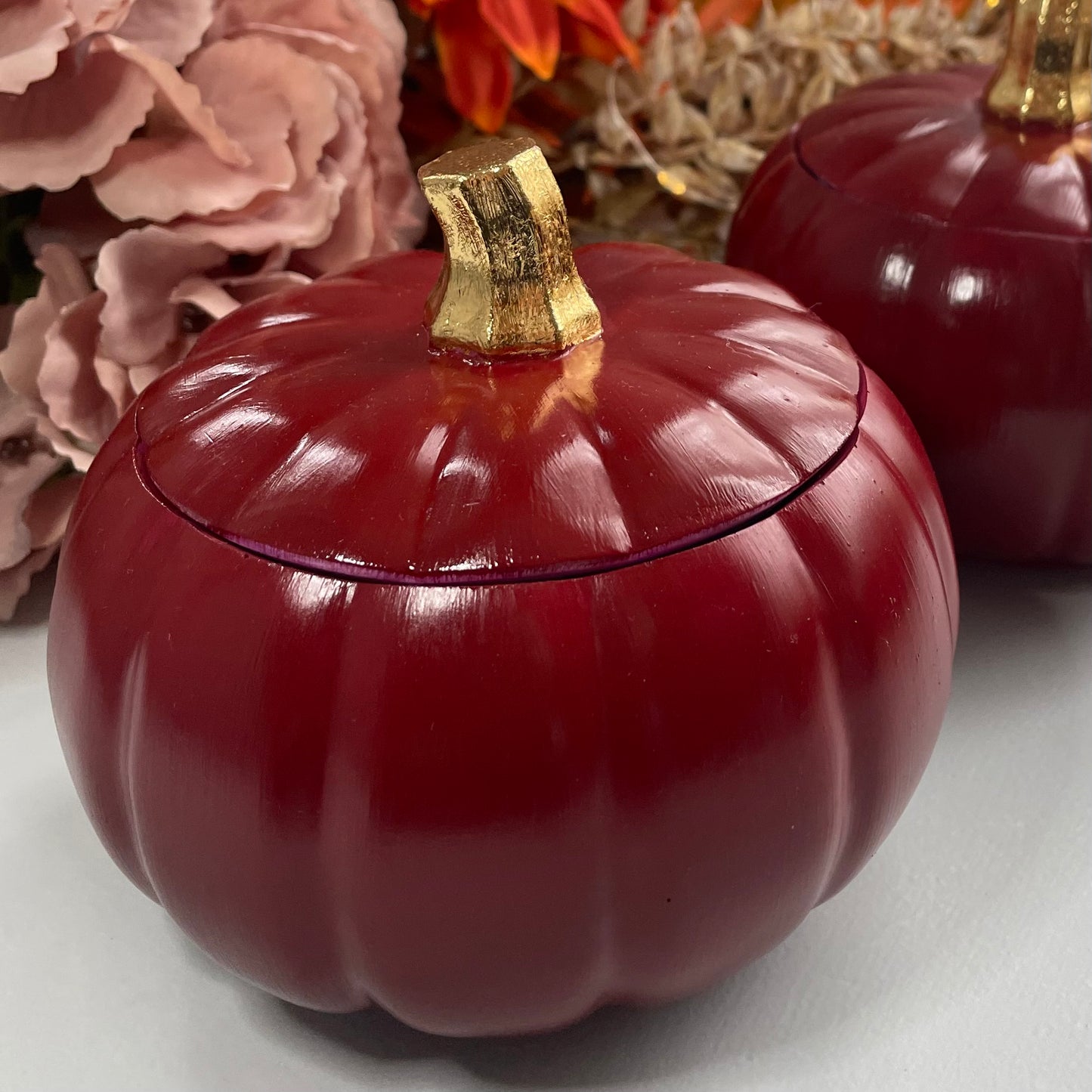 Herbstweinroter Kürbis Duftkerze