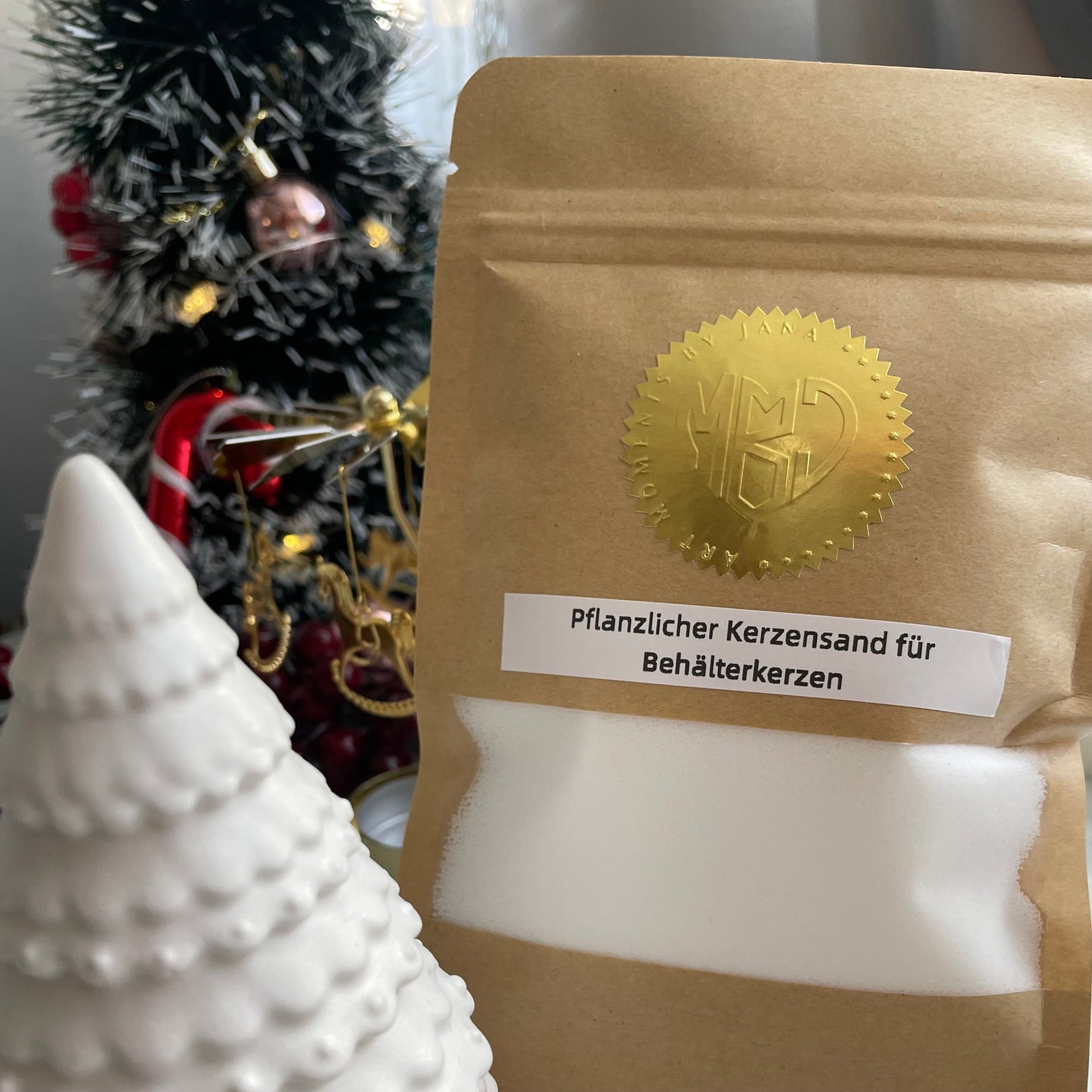 Tannenbaum Perlmutt mit Kerzensand