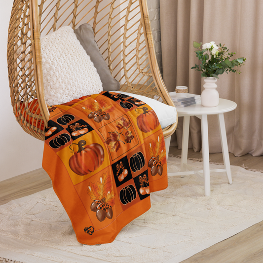 Pumpkin Sherpa (Fleece) Decke