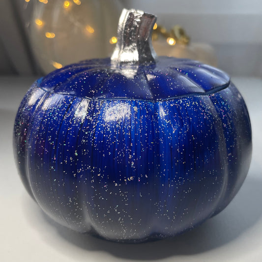 Blaues Kürbiszauber Duftkerze