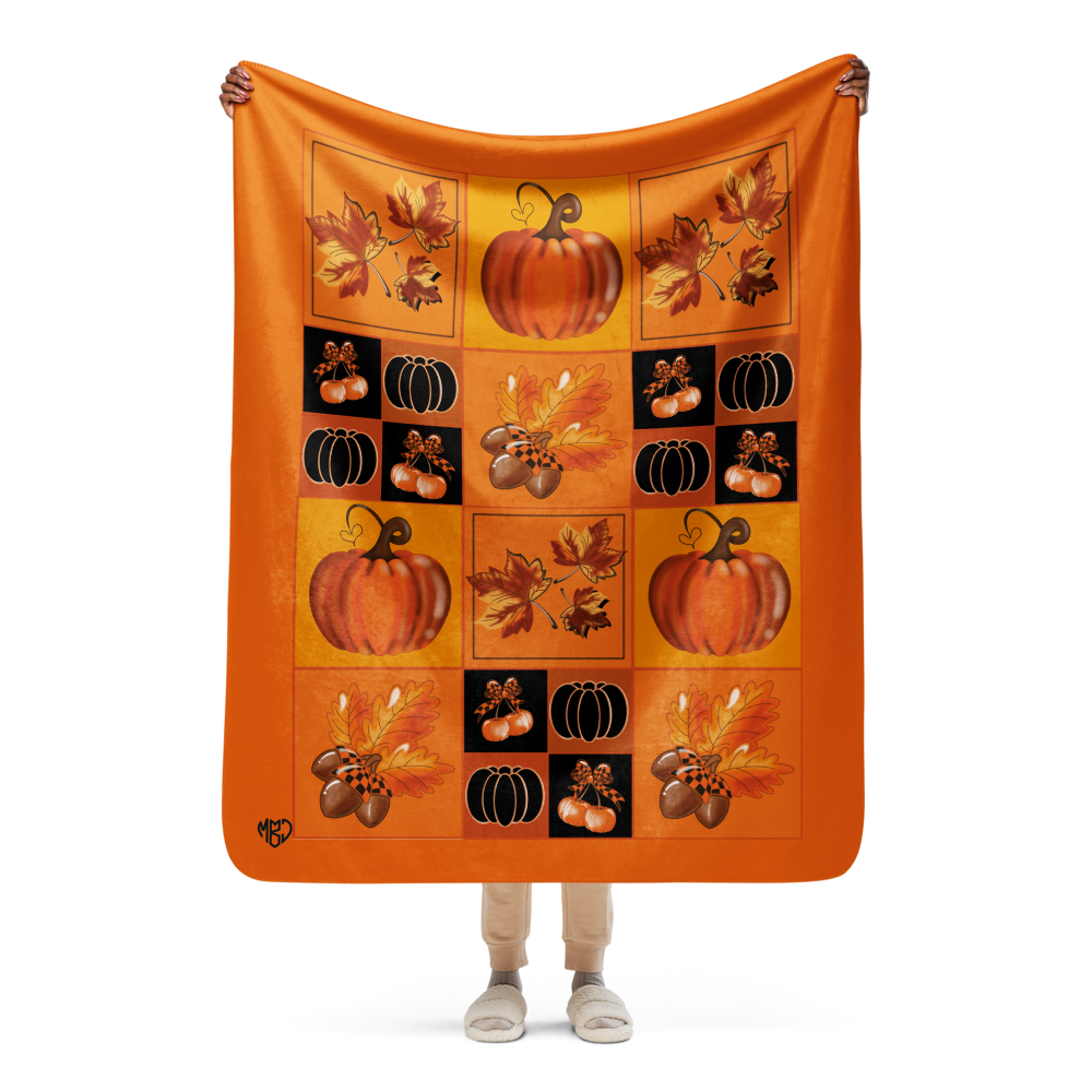 Pumpkin Sherpa (Fleece) Decke