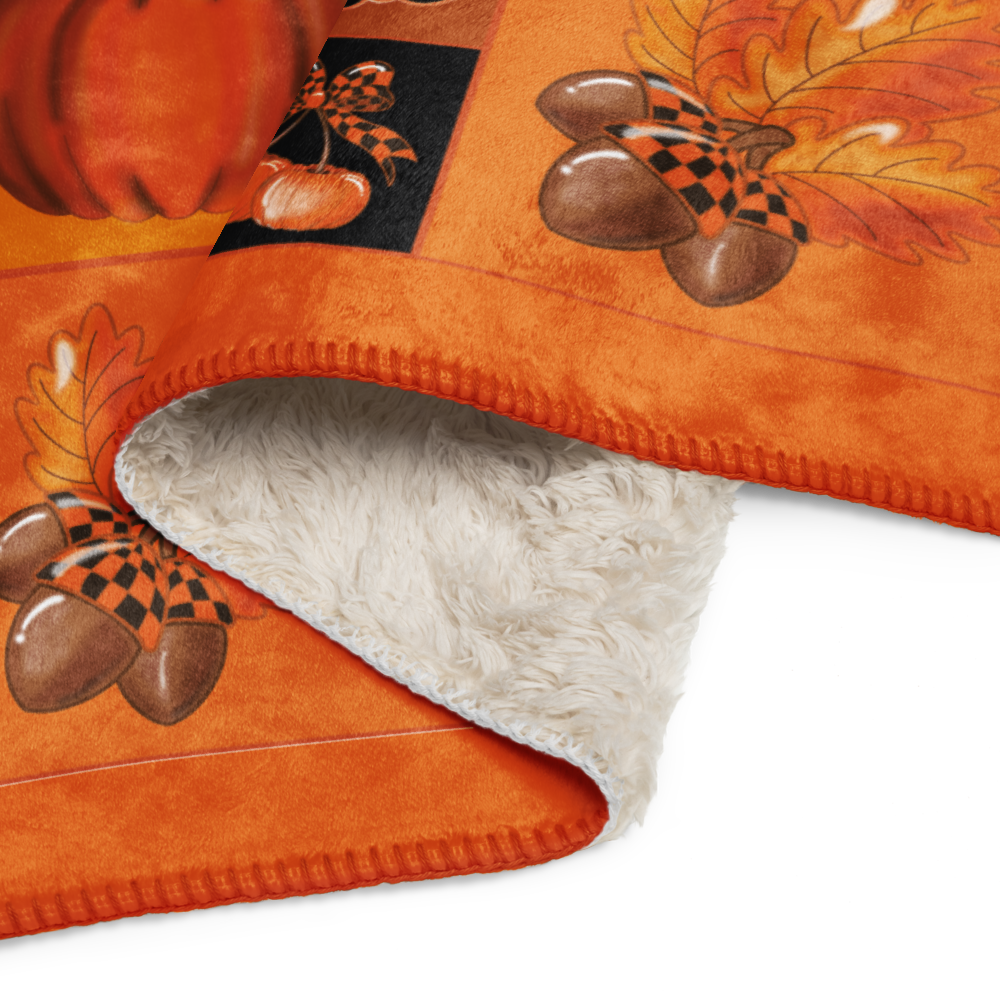 Pumpkin Sherpa (Fleece) Decke